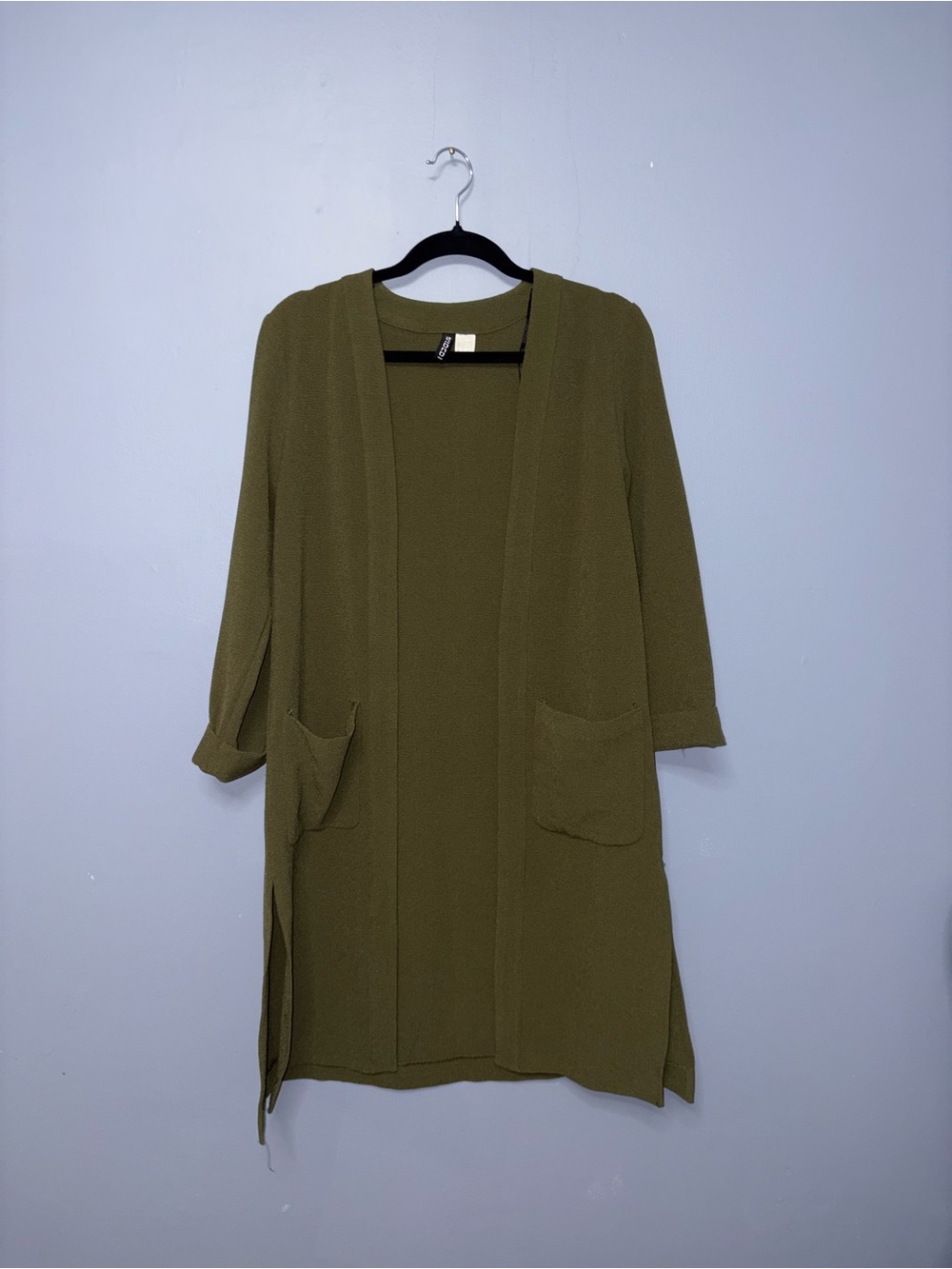 H&M | Green Side Slit Cardigan | Size 8